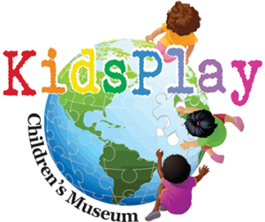 KidsPlay Children's Museum logo of kids building a puzzle of a globe
