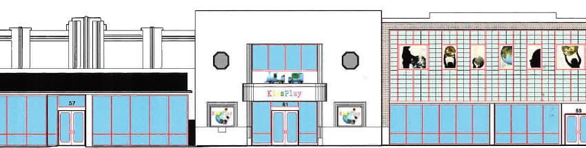 Illustration of the KidsPlay building facade