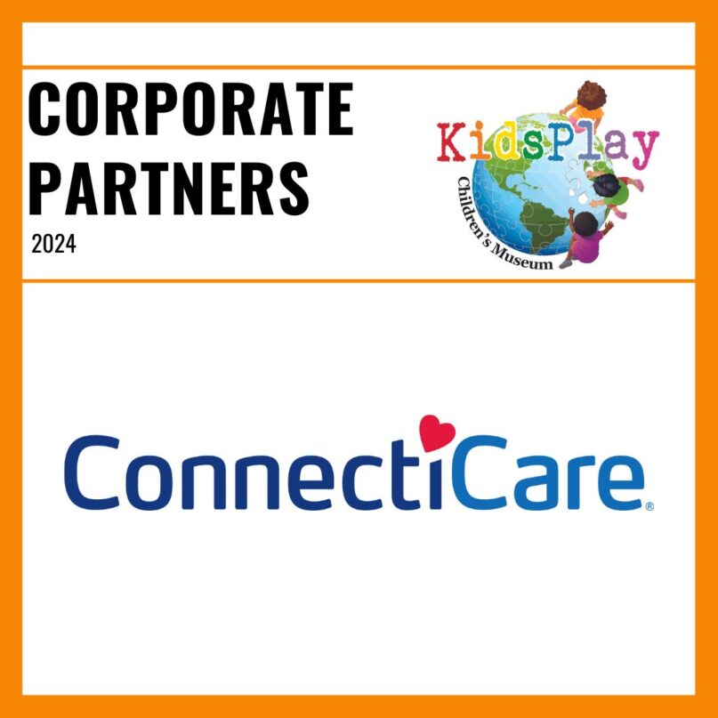 A graphic announcing KidsPlay's Corporate Partner ConnectiCare as Corporate Partner of the Month for June 2024.
