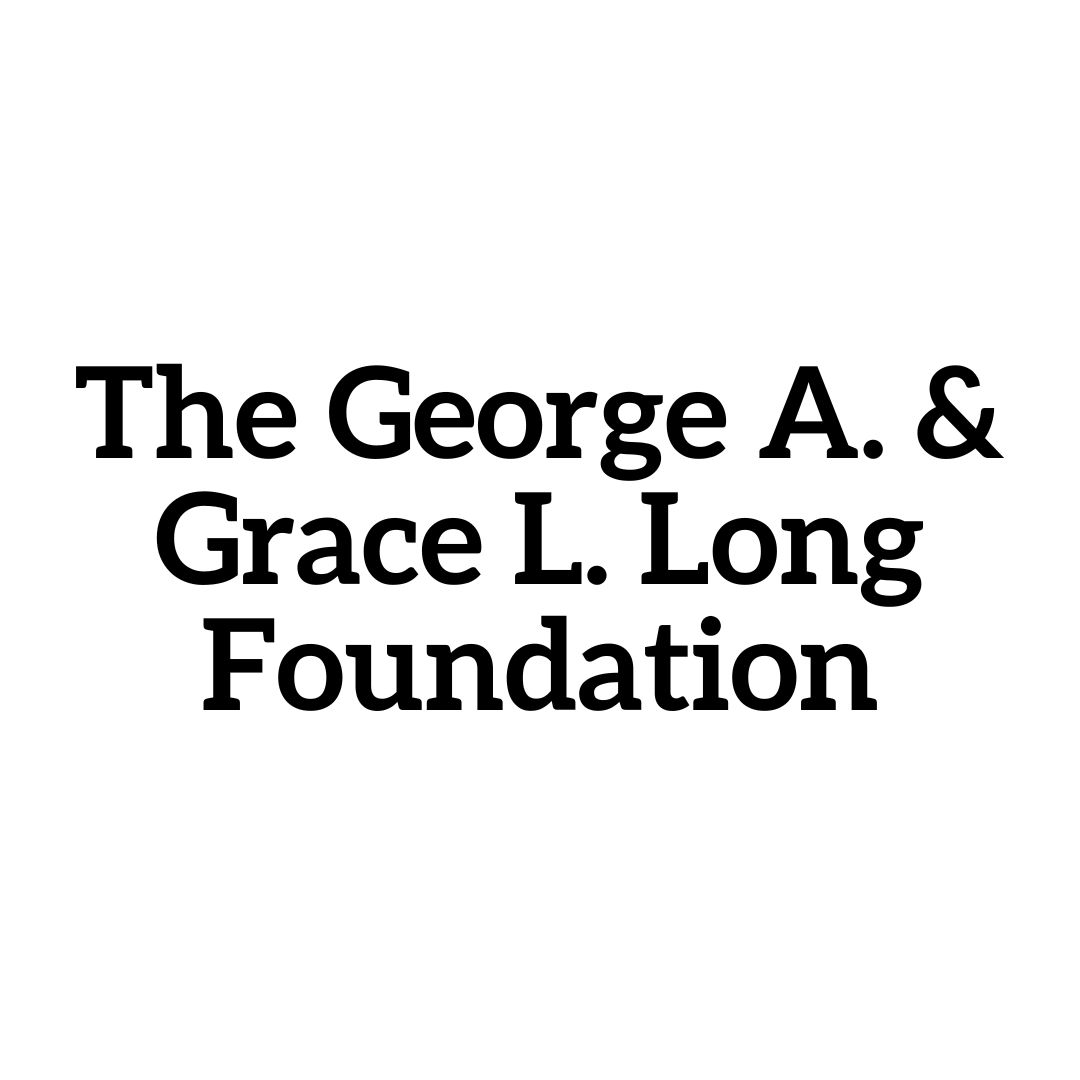 Black text on a white background reading "The George A. & Grace L. Long Foundation"